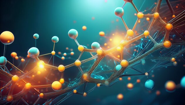an artistic background showing the interaction between enzymes and substrates at the molecular level emphasizing enzyme engineering and its biotechnological applications shiny minimal and simple
