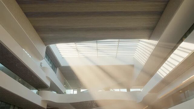 Modern Atrium Ventilation Tower Airflow Simulation