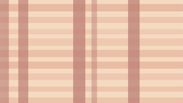 Plaid pattern with salmon and beige stripes background texture Vector