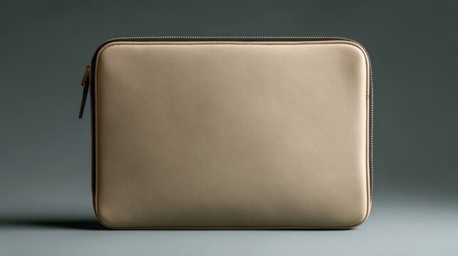 Minimal laptop sleeve on neutral background showcasing modern protection accessory for portable technology