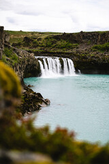 Blue waterfall in Iceland © Perrine