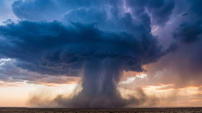 Localized Storm Column and Microburst Downdraft
