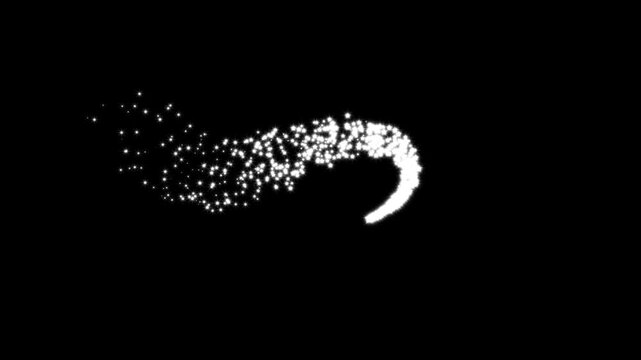 Magic sparkles and glitter line stars animation. magic glitter dust trail,  flat vector doodle stars, cartoon blinking motion,Twinkle stars line glitter sparkle,sparkle effect overlay on black screen
