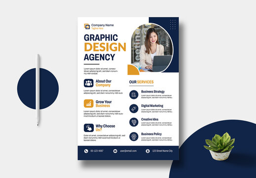 Corporate Flyer Design Template Layout