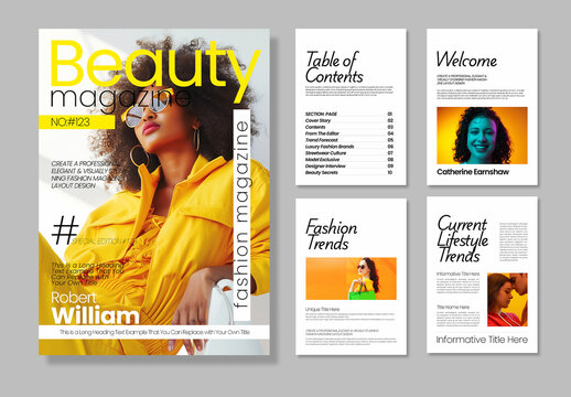 Modern Beauty Fashion Magazine Template
