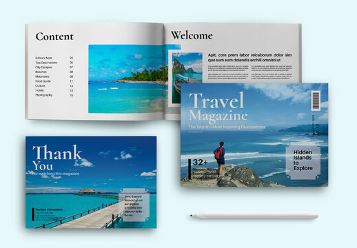 Travel Magazine Template Layout