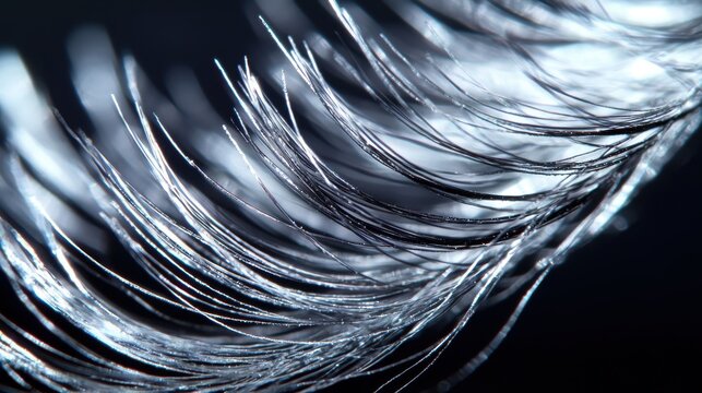 Lash curl macro extreme natural eyelashes closeup detailed curl pattern individual fiber texture spiral formation studio lighting sharp