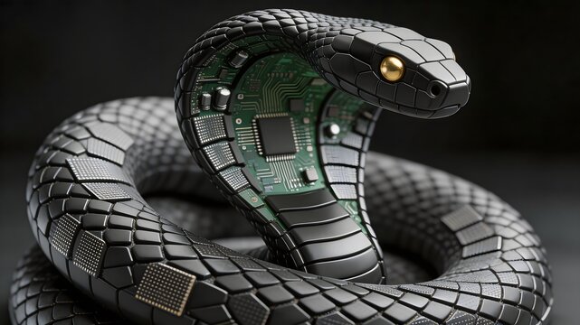 Bionic silicon cobra with emerald green motherboard hood