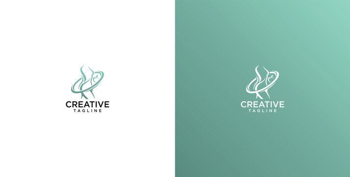 Elegant abstract logo representing creativity and innovation, perfect for a modern brand identity