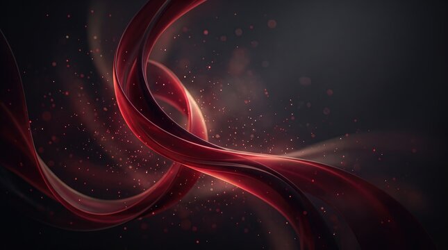 World AIDS Day 2026 abstract background design Cosmic swirls and glowing red light trails in space background