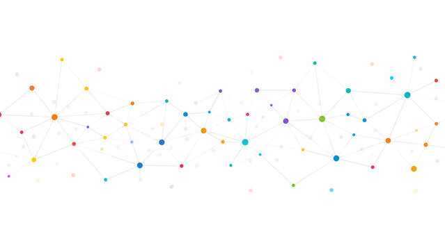 Abstract network connection background. Digital dots and lines representing data science.