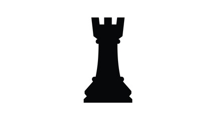 Chess Rook Silhouette In Black And White © SAFIULLAH