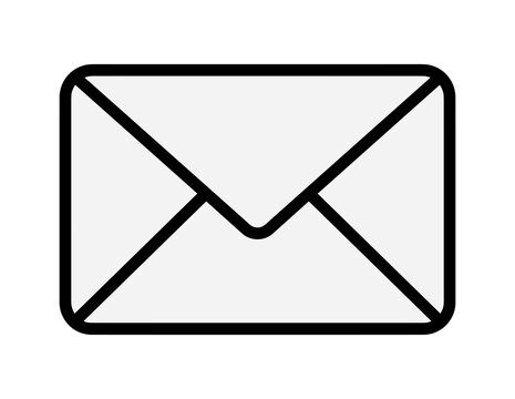 Email envelope icon for digital communication as transparent PNG