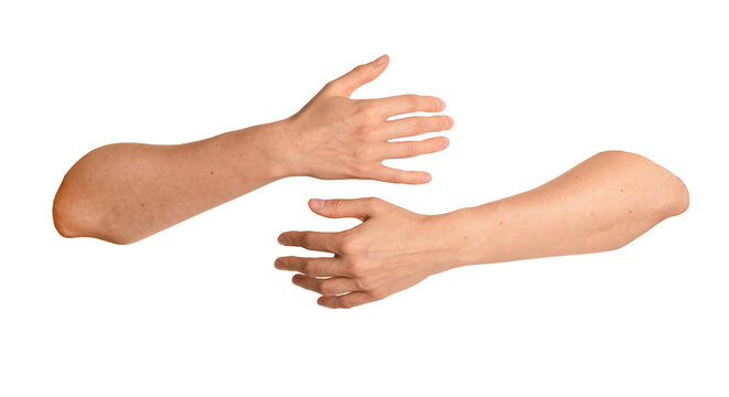 hand hugging