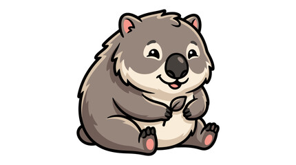 Cute cartoon koala bear sitting and smiling © MUKTARANI