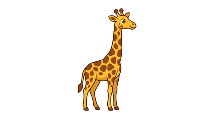 Cute cartoon giraffe standing © MUKTARANI