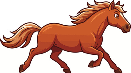 Brown horse running © MUKTARANI