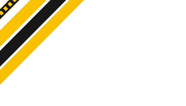 Yellow and black caution stripes. Industrial hazard warning sign with diagonal lines.