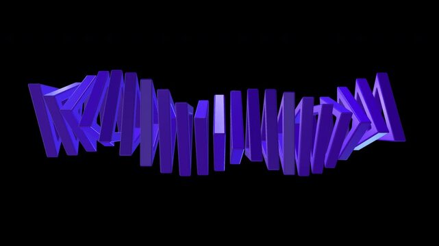 Modern purple abstract ribbon flow loop on transparent background