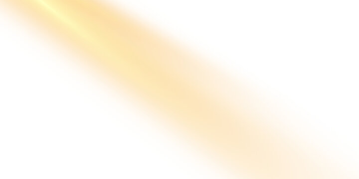 Golden sun long light rays beam glow effect overlay with isolated transparent background bright illumination yellow sunshine flare radiant sunbeam ray on png