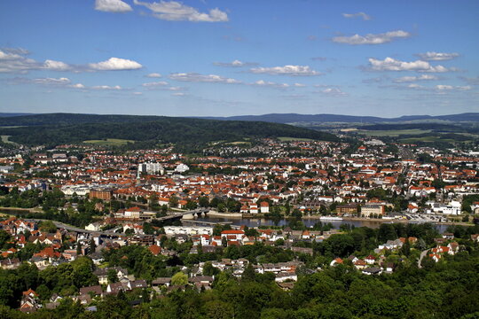 Blick auf Hameln vom Kl&uuml;t aus