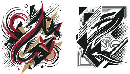 Graffiti art designs. Urban street art illustrations © Prism Pulse