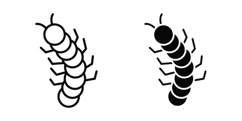 Grub icon editable design set