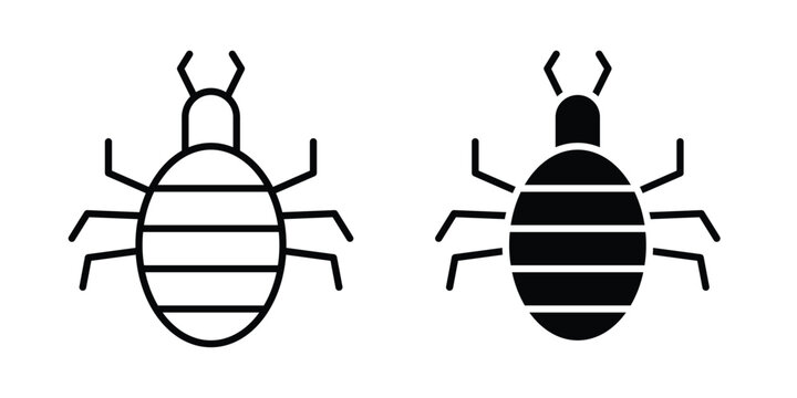 Louse icon editable design set