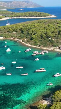 Pakleni Islands Turquoise Sea Island Landscape Croatia