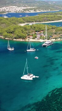 Pakleni Islands Adriatic Panorama Hvar Croatia