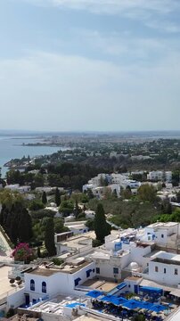 Sidi Bou Said Blue White Facade Village Tunisia