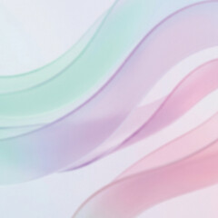 Fototapeta premium Abstract Pastel Ribbon Gradient Background with Soft Flowing Transparent Waves
