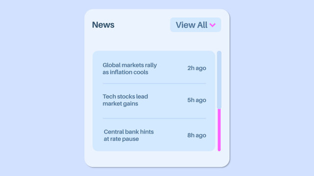 News Feed UI Widget Template