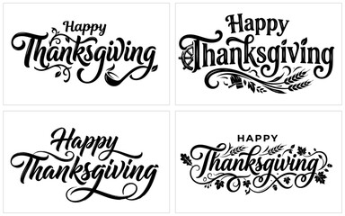 Thanksgiving calligraphy collection elegant hand lettered greetings for festive autumn celebrations and holiday marketing © Nasir Khan