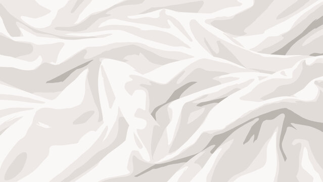 Soft white fabric folds spread across clean bed surface, fabric, folds, white, bedding, linen, sheets, soft, texture, bedroom,