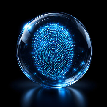 Digital Fingerprint Inside a Glass Sphere