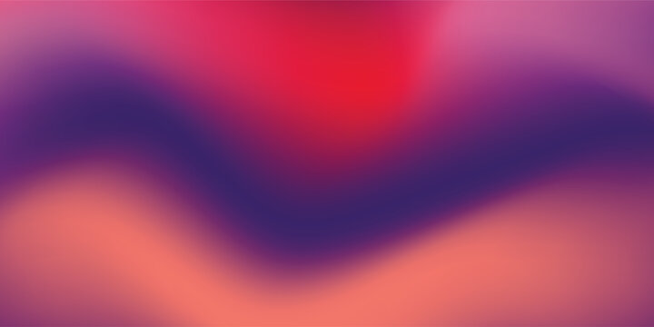 Abstract bleeding colors of a purple sunset with a smooth purplish red and vibrant orange gradient mesh, vector design.