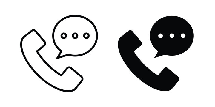Contact us icon in black and white, best for Business