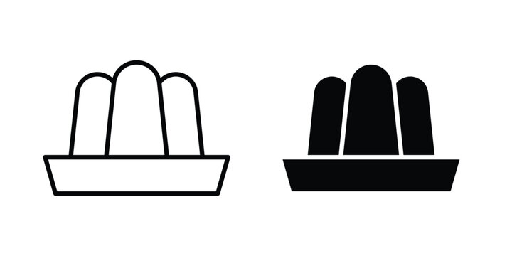 Jelly icon in black and white, best for Business