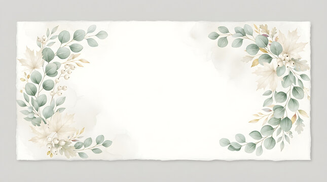 Elegant thanksgiving background with watercolor foliage perfect for invitations cards fall celebrations