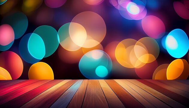 multicolored bokeh lights background perfect for product displays vibrant colorful