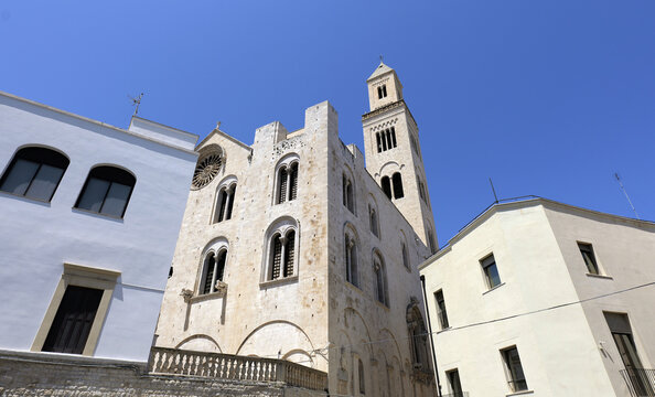 Bari cathedral ancient romanesque architecture in puglia, italy