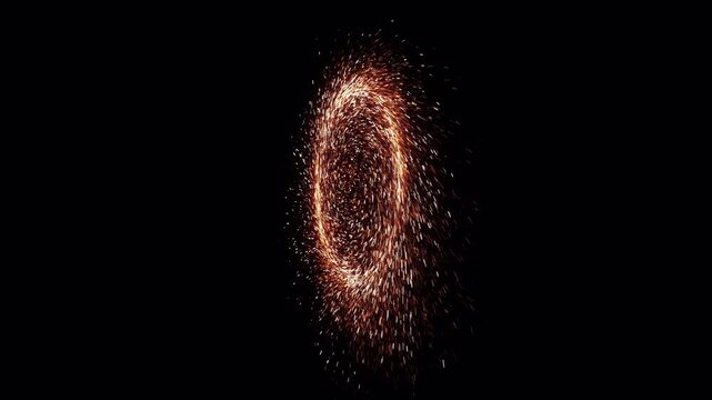 Glowing Sparks Portal Transition Motion Graphics