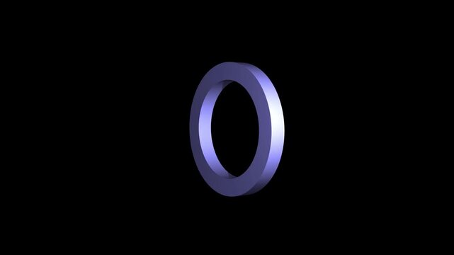 ring ball and circle. Abstract animation, 3d render.4k video.