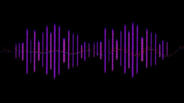 Purple Music Equalizer Motion Graphics Background