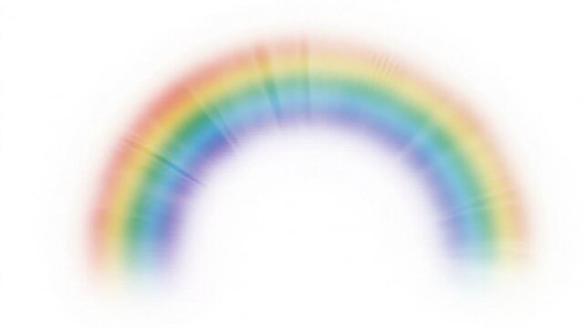Abstract rainbow arc isolated on white background