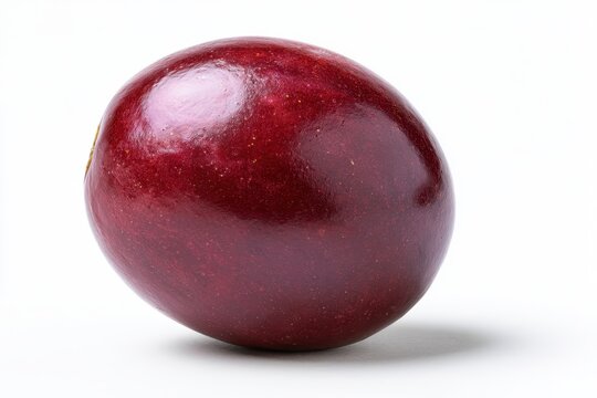 Vibrant Kakadu Plum Berry Macro on White Studio Backdrop