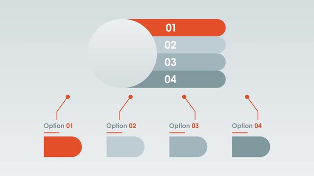Minimalistic modern chart design. Animated infographic template