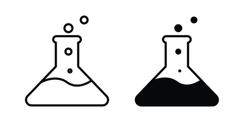 lab tested icon black and white pictogram set © rocky