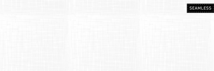 Naklejka na ściany i meble Seamless linen burlap texture with detailed striped woven structure as authentic jute cloth pattern suitable for tablecloth mockups and embroidery projects. White canvas vector illustration, paper bg